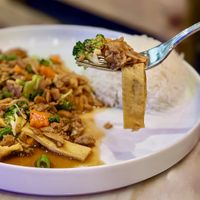 Vegan Classic Stir-Fried Thai Minced Basil with OnlyEg at Bangkok Jam - Great World City in Central Singapore