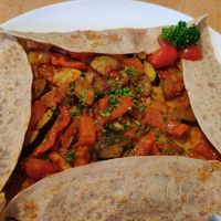 Galette with Ratatouille, vegan and delicious 😋 at Gaststätte Mandragora in Bochum