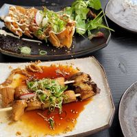 Gyozas & king trumpets at Iro Izakaya Vegan in Berlin