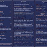 Menu / Speisekarte at Iro Izakaya Vegan in Berlin