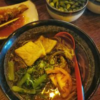 Shoyu Ramen, Edamame at Iro Izakaya Vegan in Berlin