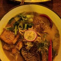 Miso ramen and Yasai gyoza at Iro Izakaya Vegan in Berlin