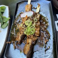 Grilled king trumpet in teriyaki sauce- delicious!!  at Iro Izakaya Vegan in Berlin