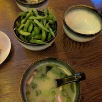 Miso soup and edamame at Iro Izakaya Vegan in Berlin