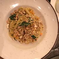 Fall 2017 vegan pumpkin Alfredo  at YEW Restaurant + Bar in Vancouver