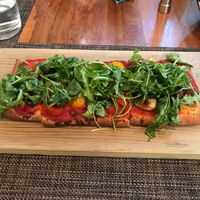 Vegan flatbread at YEW Restaurant + Bar in Vancouver