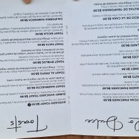 Menu2 at Good Karma  in San Salvador