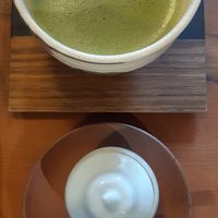 Matcha latte at Fune Ethical Lifestyle in Kyoto