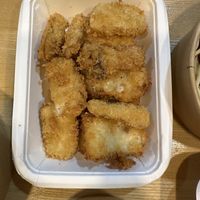 Fried mushroom. Crispy, no particular taste just nugget/fry-oil.   at KHUN VEGAN in Khon Kaen