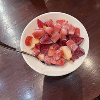Fruit with coconut milk   at Hanoi Vegan Food Tours in Hanoi