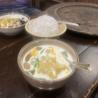 Chè (vietnamese dessert), durian sweet soup - at 76 hang dieu  at Hanoi Vegan Food Tours in Hanoi