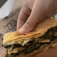 Spinach pie  at Mekras Bakerhouse in Kalampaka