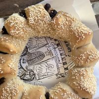 Chocolate bagel  at Mekras Bakerhouse in Kalampaka