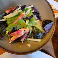 Starter - artichoke and avocado salad at Salon Galata in Istanbul