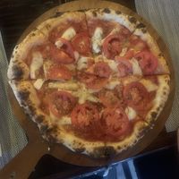 pizza margarita with vegan cheesee  at La Gatta in Chiang Rai