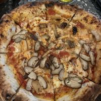 Mushroom pizza  at La Gatta in Chiang Rai