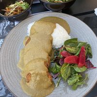 Vegan Katsu made with eggplant, squash and sweet potato   at Wagamama - Vendome Mall in Doha