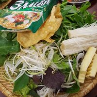 Hotpot ingredients at Chay Nirvana in Hanoi