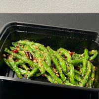 blistered green beans (takeout) at Tyger Tyger in Seattle