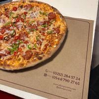 Vegan Pizza  at Olive's Pizzeria in Istanbul