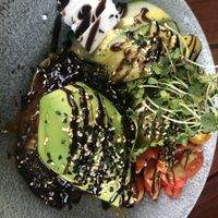 Veggie bowl with vegan steak and cheese  at Nineteen 89 Plett in Plettenberg Bay