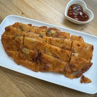 Kimchi pancakees  at MukBap in London