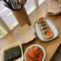 Nori, kimchi & fat roll  at MukBap in London
