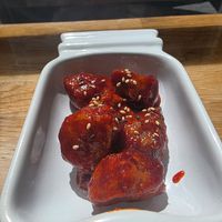 Sweet and spicy Korean chicken bites at MukBap in London