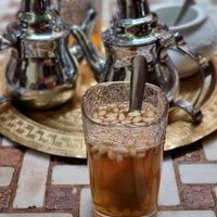 Tea Tunesian with mint and pine nuts at Salon de Te in Cordoba