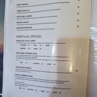 Menu at Himalayan Heritage Restaurant & Bar VA in Fredericksburg