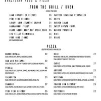 Sides and pizza menu. At places like this, a vegetarian pizza with no cheese is usually a safe choice.   at Bronte Belo in Bronte