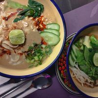 Peanut and five spice wheat noodles at Noodles Now in Koh Samui