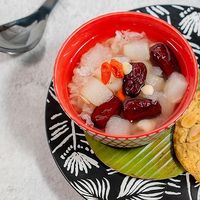 Red Date Sweet Soup with Chinese style Almond Cookie at Noodles Now in Koh Samui