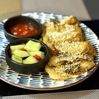 Tofu skin stuffed with mushrooms   at Noodles Now in Koh Samui