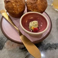 Plantain brioche bun epis butter  at Kann in Portland