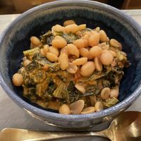 Peanut creamed greens (very rich and came out last -get pickles with it or something!)  at Kann in Portland