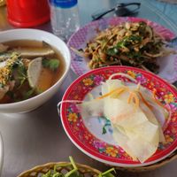 Pho and mixed papaya salad at Quán Chay Tinh Tam - Vegan Restaurant Hoi An in Hoi An