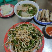 Papaya salad, spring rolls and pho at Quán Chay Tinh Tam - Vegan Restaurant Hoi An in Hoi An