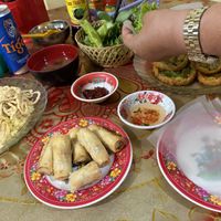 The owner explained us how to eat some dishes. Very friendly!   at Quán Chay Tinh Tam - Vegan Restaurant Hoi An in Hoi An
