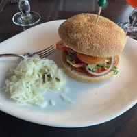 Vegan burger  at Sphere Restaurant in Berlin