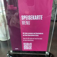 QR code menu  at Sphere Restaurant in Berlin