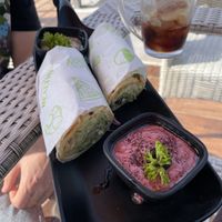 Vegan Lebanese wraps  at The Tattoo Cafe and Lounge in Jaipur