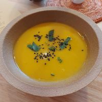 Butternut squash soup at Onda  in Luxembourg City
