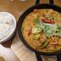 Vegan coconut curry at Vietnamese Foodies - Dubai Hills in Dubai