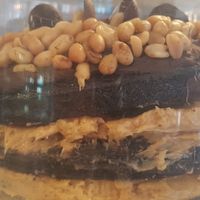 Snickers cake (vg) at Mrs Potts Chocolate House in Cardiff