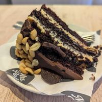 Snickers Cake at Mrs Potts Chocolate House in Cardiff