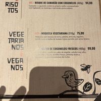 Limited menu but clearly markedd  at Cuco Bistrô in Salvador