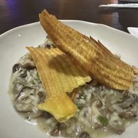 Risotto with delicious chips #Veganuary at Cuco Bistrô in Salvador