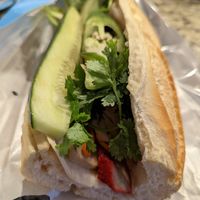 Veggie combination banh mi at Đông Hưng Viên Bakery in Westminster