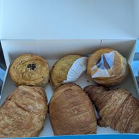 Various vegan pastries, both sweet and savory. All delicious! at Đông Hưng Viên Bakery in Westminster